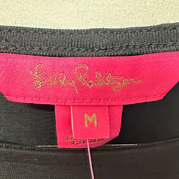 NWT Lilly Pulitzer Leonie Women’s Black Long Sleeve Dress M - Picture 3 of 7